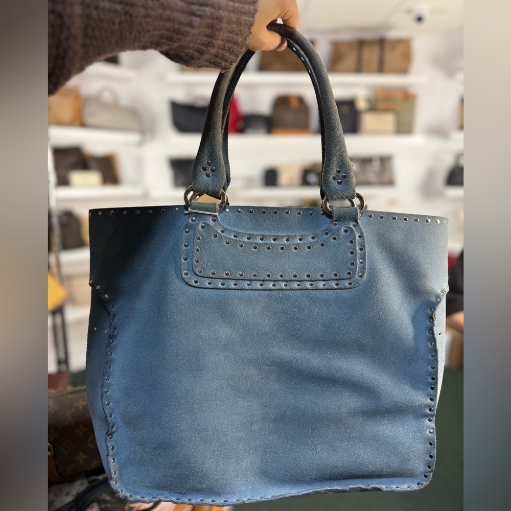 Celine Suede Stud Tote